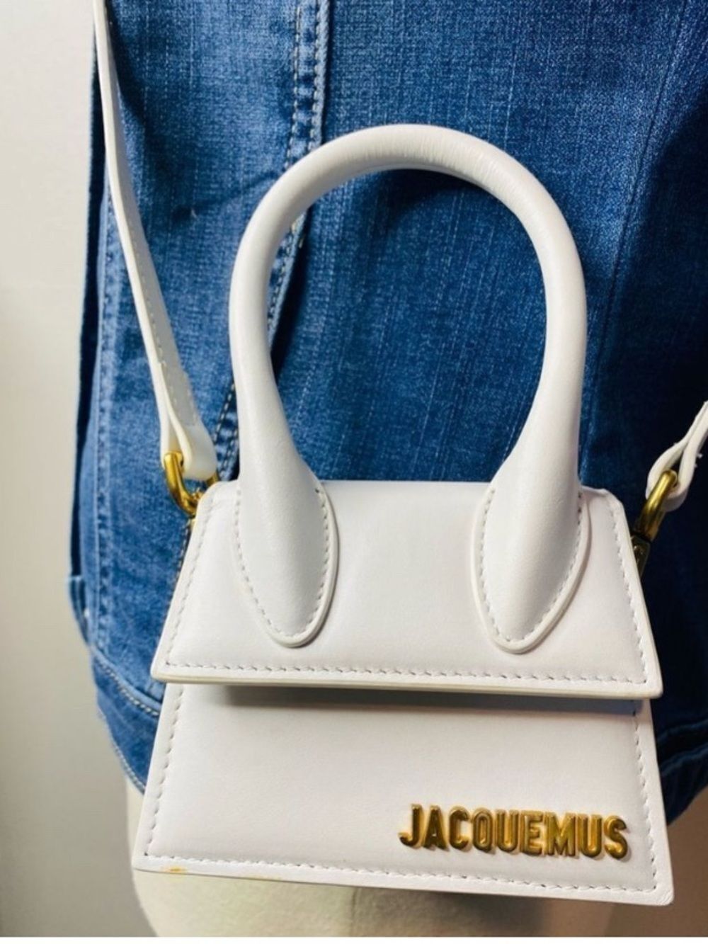 🛍️Jacquemus Authentic MINI Le Chiquito Elegant Cream/White Bag - Picture 3 of 14